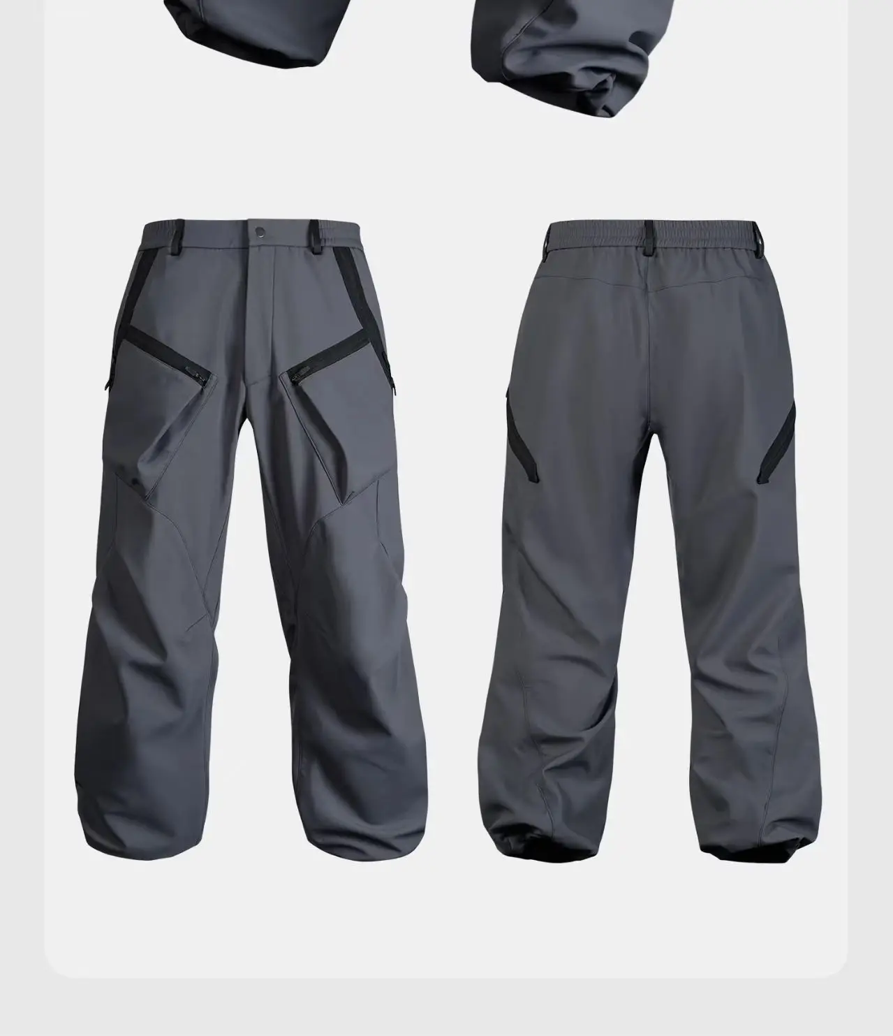 Nosucism 25aw Soft shell paratrooper pants zipper pocket ergonomic design techwear - 8 8 11