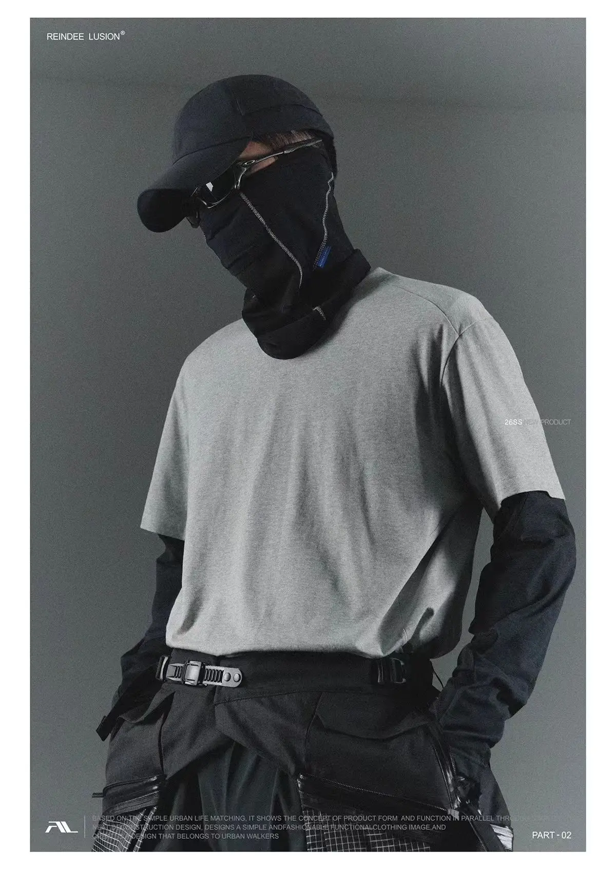 Reindee lusion 26ss UPF50+ Sunscreen Outdoor Snud toray active skin material techwear accessories - 22 22 1