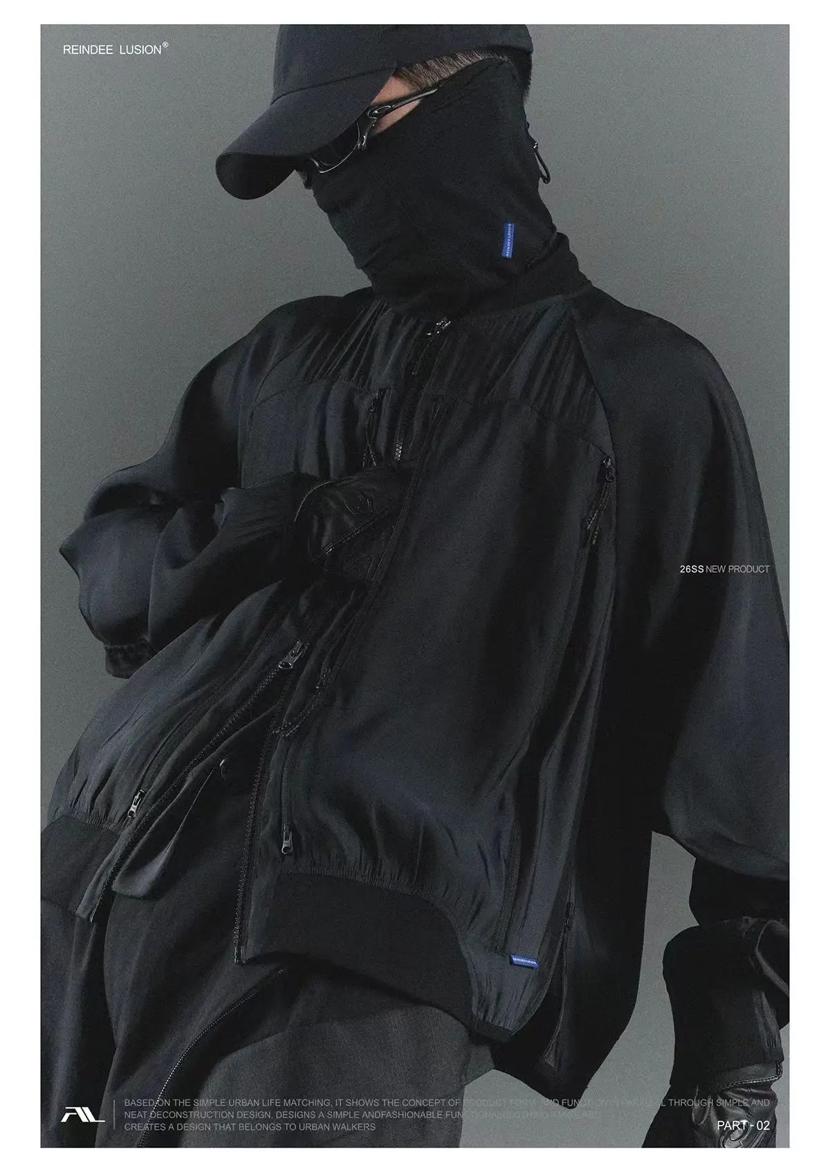 Reindee lusion 26ss UPF50+ Sunscreen Outdoor Snud toray active skin material techwear accessories - 29 29 1