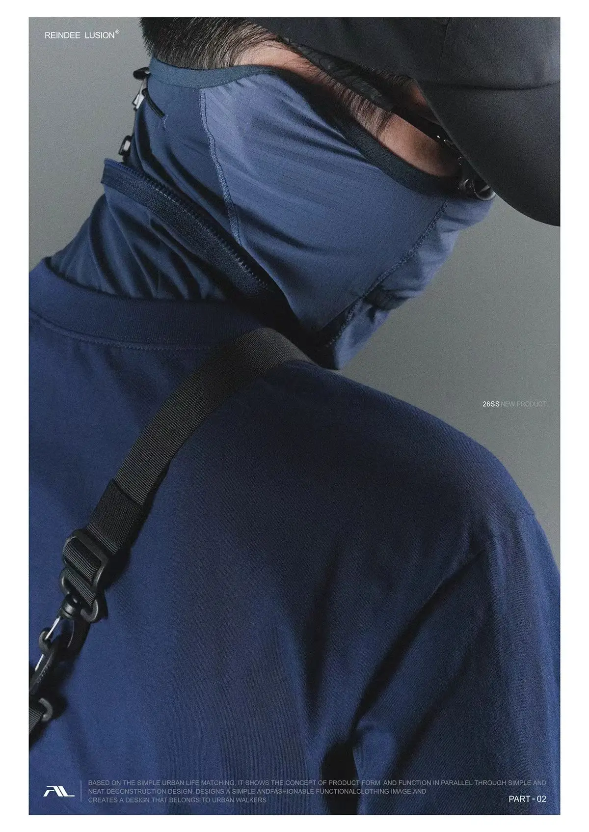 Reindee lusion 26ss UPF50+ Sunscreen Outdoor Snud toray active skin material techwear accessories - 34 34 1