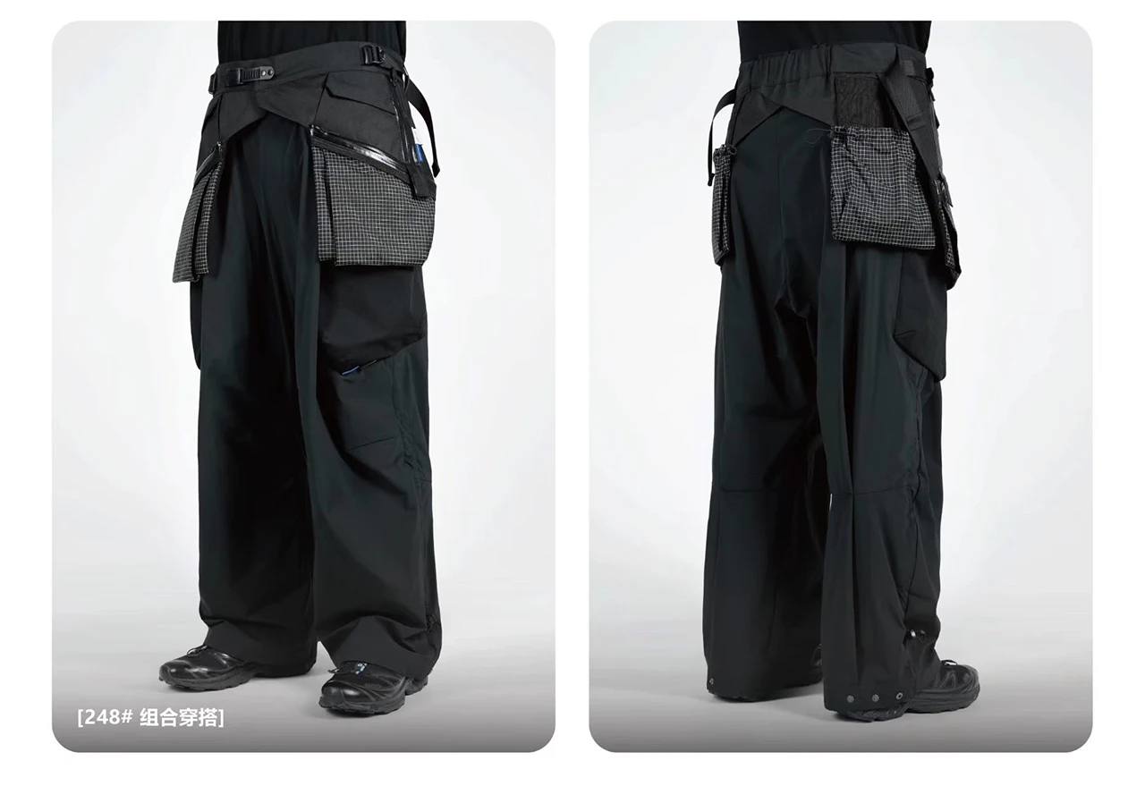 Reindee Lusion 26SS Functional Layered Structure Six-Pocket PantsExtention Apron techwear accessories edc carrier - 6 6 6