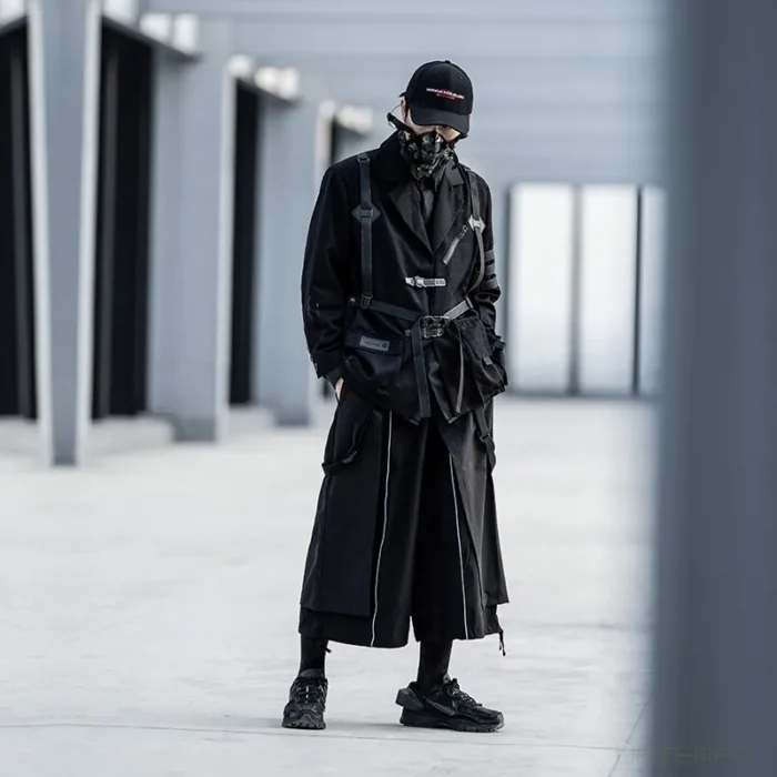 Enshadower Tactical suit jacket multiple pockets arm molle webbing techwear aesthetic ninjawear techninja warcore