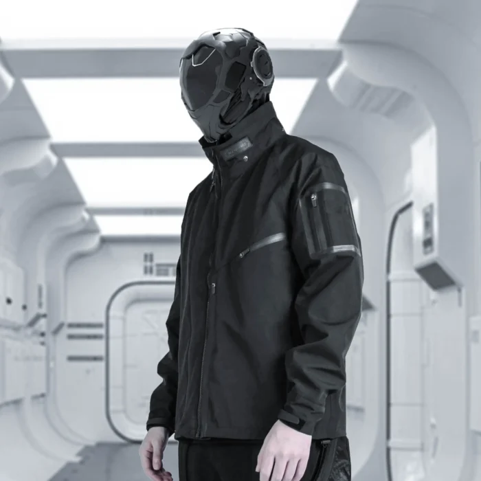 Functional stormsuit jacket detachable hood waterproof silenstorm techwear ninjawear darkwear streetwear aesthetic futuristic 6