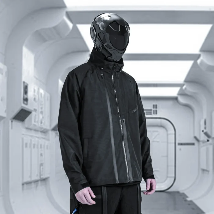 Functional stormsuit jacket detachable hood waterproof silenstorm techwear ninjawear darkwear streetwear aesthetic futuristic 7