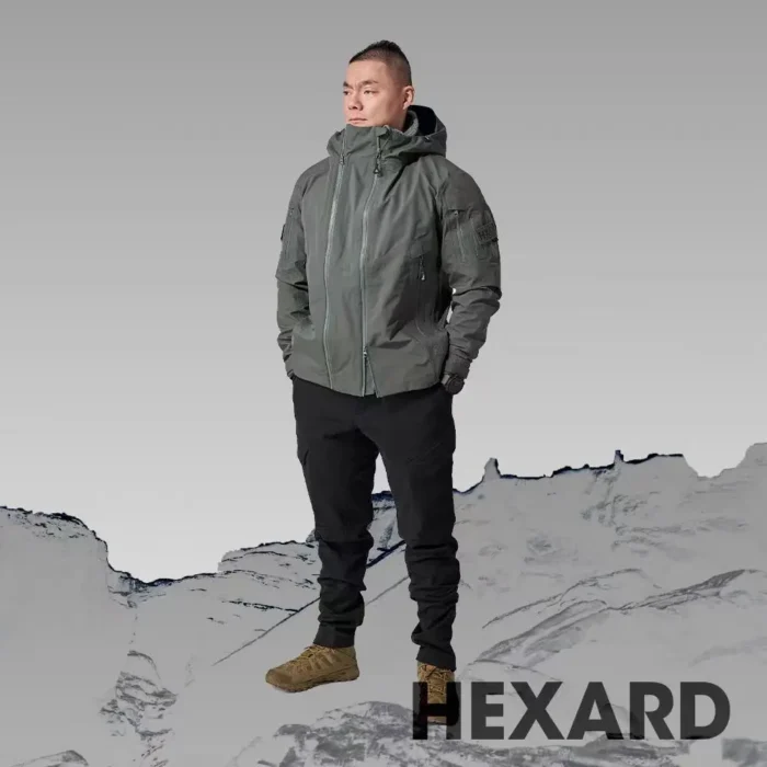 Hexard QCA 02CT Deuterium winter cargo pants cotton cupro material outdoor military tactical techwear aesthetic 3