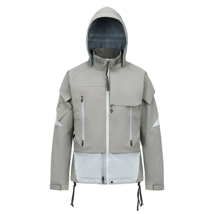 Ninja warning 22FW Waterprooff storm jacket panelled design detachable hood x back techwear 2