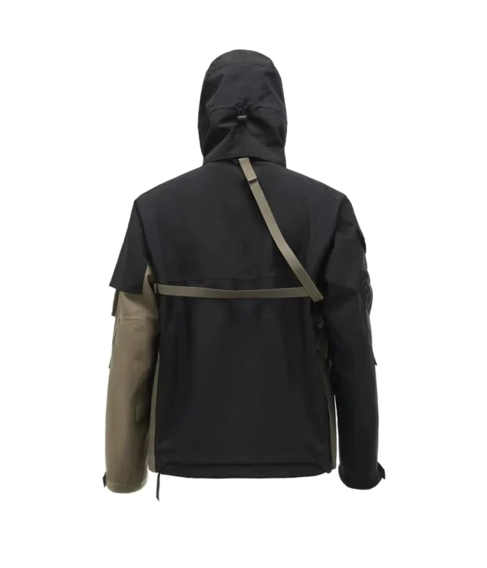 Ninja warning 23aw Storm jacket chest molle webbings dwr coated material jacket sling multiple pockets techwear 2