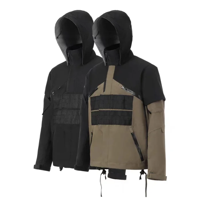 Ninja warning 23aw Storm jacket chest molle webbings dwr coated material jacket sling multiple pockets techwear