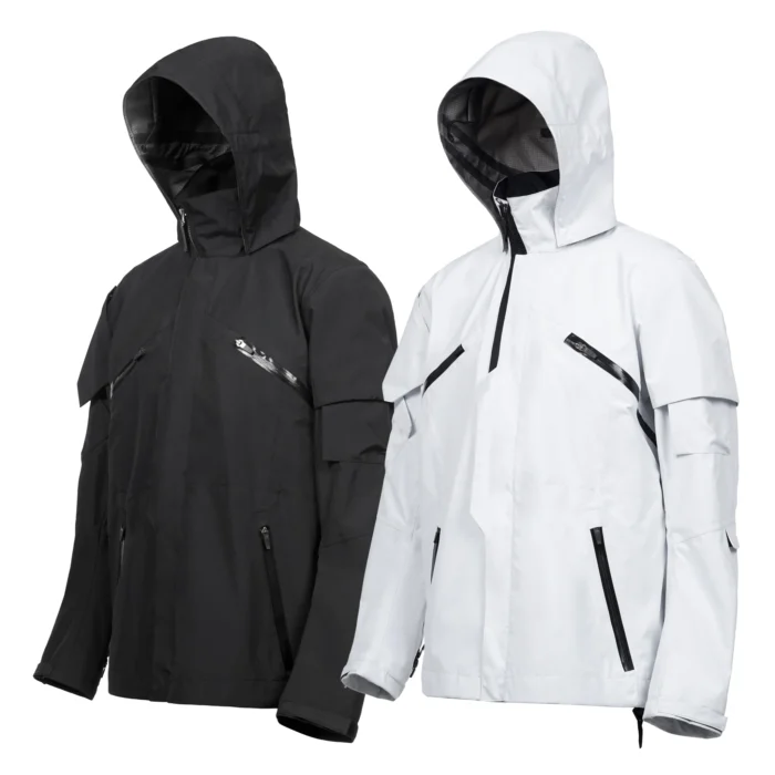 Ninja warning Waterproof hooded stormsuit jacket membrane carrier system magnetic badge dwr techwear ninjawear techninja 1