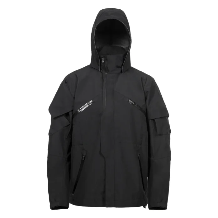 Ninja warning Waterproof hooded stormsuit jacket membrane carrier system magnetic badge dwr techwear ninjawear techninja 3