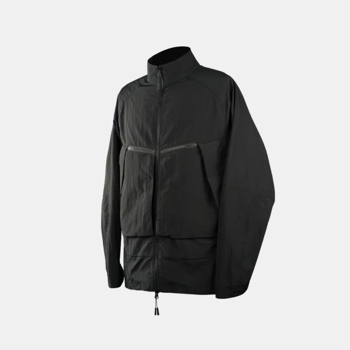 Nosucism 22ss stand collar jacket hidden front molle nylon material x cut back techwear don t