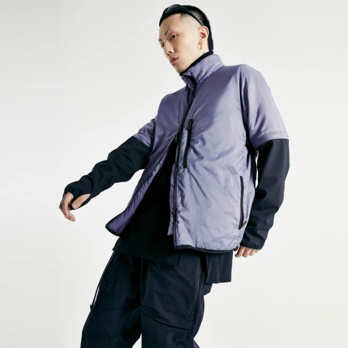 Nosucism cotton filled jacket with detachable sleeves techwear ninjawear streetwear japanese style aesthetic futuristic 3