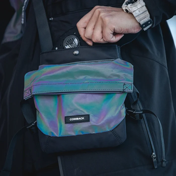 Pupil travel x comback xEnshadower Reflective Shoulder bag techwear accessories streetwear futuristic 1