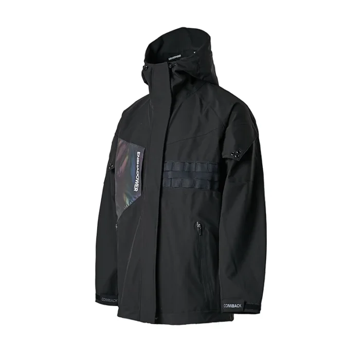 Pupil travel xenshadower Waterproof jacket front molle reflective elements techwear darkwear streetwear