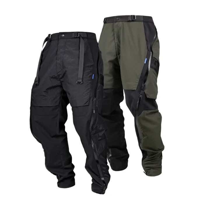 Reindee Lusion 21aw double shape zipper waterproof pants side molle waist adjustment stitching materials techwear gorpcore 4