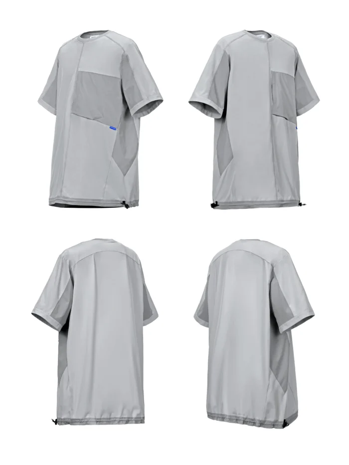 Reindee Lusion 23SS Breathable quick drying short sleeve t shirt combined materials dwr coating techwear gorpcore 2 scaled