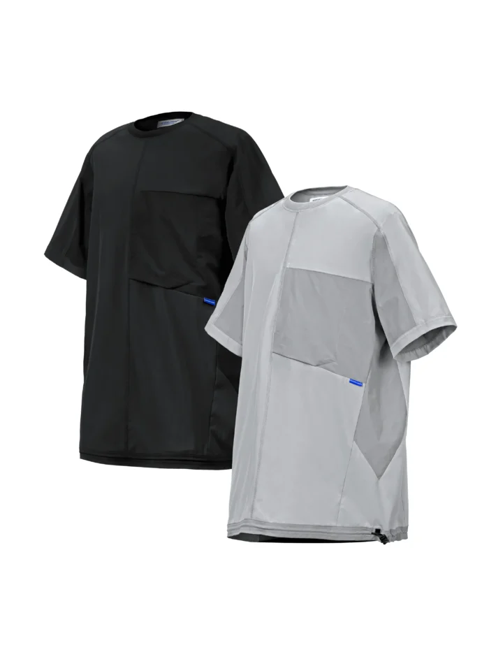 Reindee Lusion 23SS Breathable quick drying short sleeve t shirt combined materials dwr coating techwear gorpcore 4 scaled