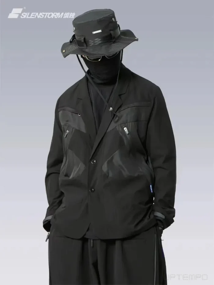 Silenstorm 23aw Deconstructive functional splicing suit jacket multiple pockets carrying sling techwear warcore 1