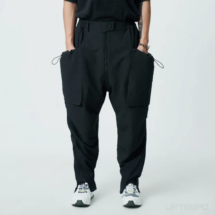 Symbiotic Efffect Multi form spliced zipper stitching slacks cargo pants techwear streetwear gorpcore japanese style