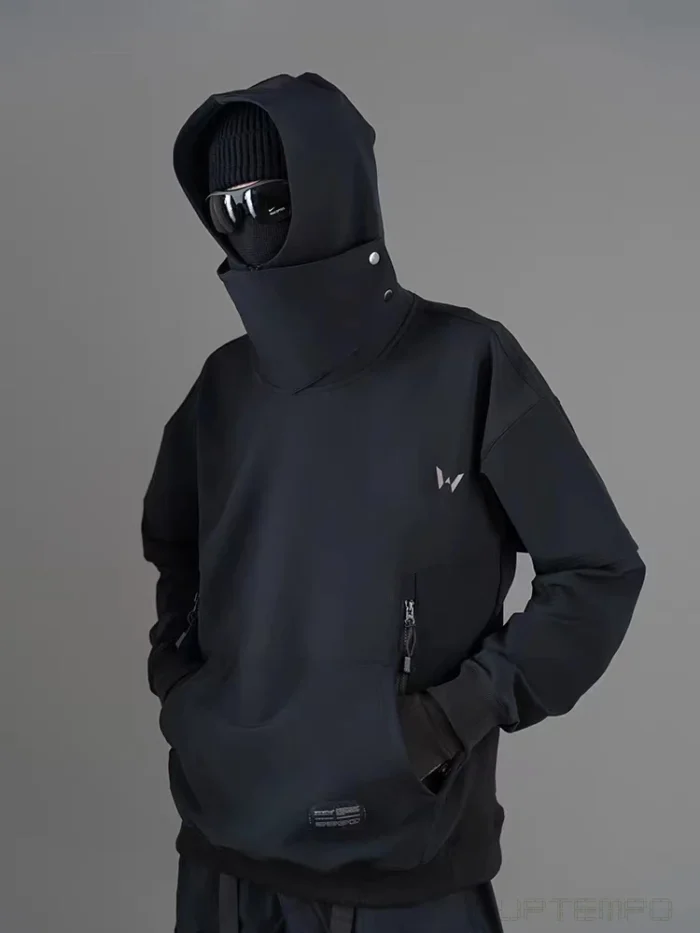 Whyworks 23aw High neck half zip hoodie detachable neck warmer dwr treatment techwear aesthetic gorpcore 1