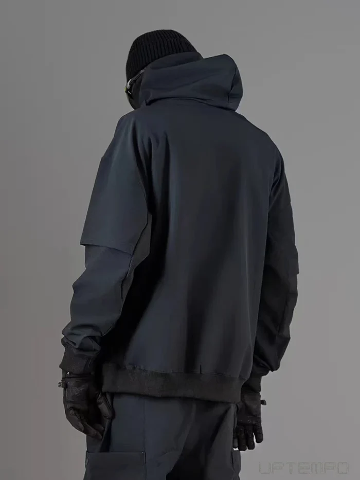 Whyworks 23aw High neck half zip hoodie detachable neck warmer dwr treatment techwear aesthetic gorpcore 3