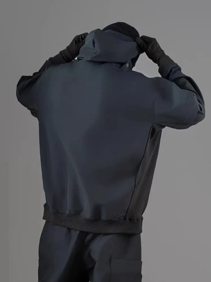 Whyworks 23aw High neck half zip hoodie detachable neck warmer dwr treatment techwear aesthetic gorpcore 4