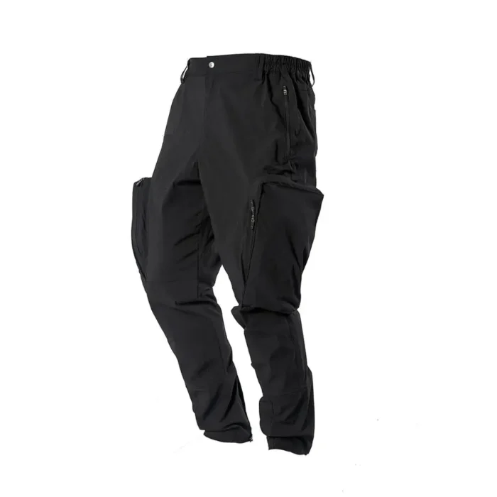 Cargo pants wide side pockets hidden pocket ykk zippers pupil travel techwear futuristic streetwear aesthetic 1