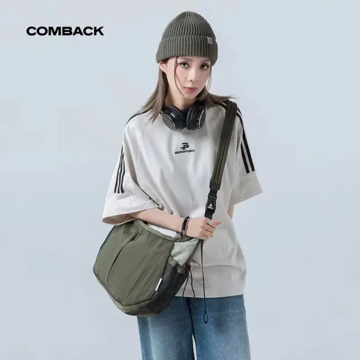 Comback 23AW Messenger crossbody bag large capacity dumpling shape minimalist style casual 1