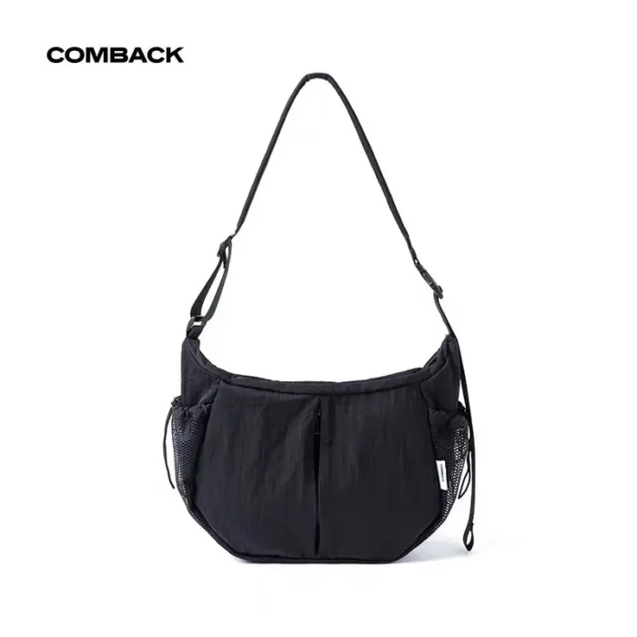 Comback 23AW Messenger crossbody bag large capacity dumpling shape minimalist style casual 4