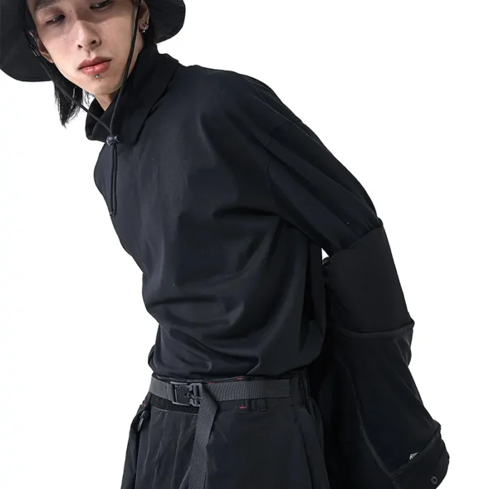 Cotton turtleneck high collar long sleeve pupil travel 2020 AW techwear ninjawear streetwear harajuku 3