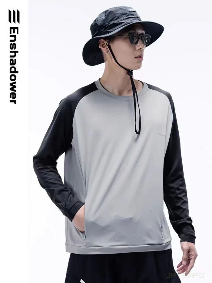 Enshadower 23SS Long sleeved t shirt breathable fingerholed sleeve gopcore casual streetwear 1