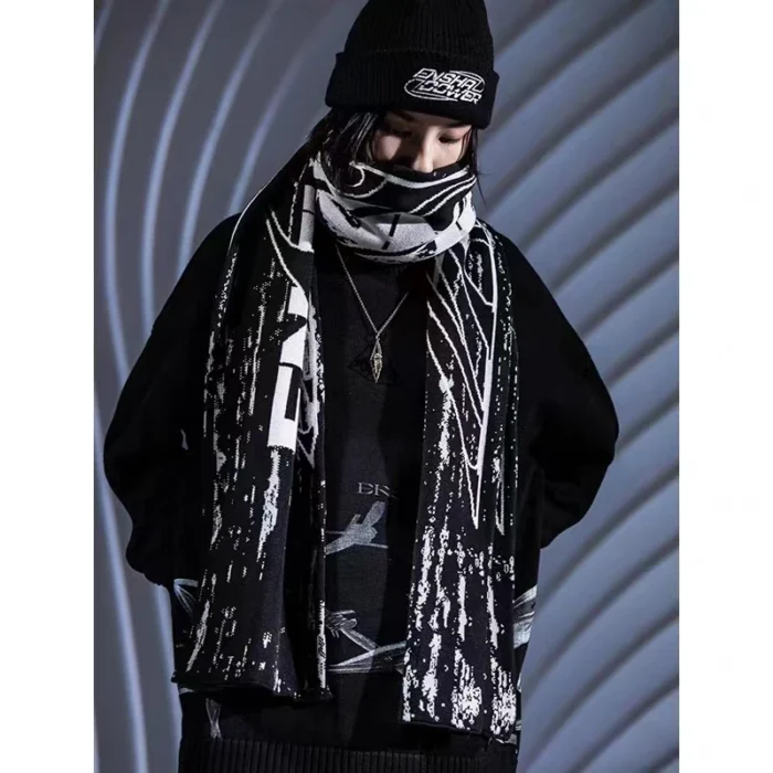 Enshadower EDR 0561 texture abnormal knitted scarf 2