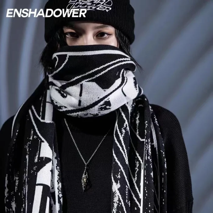 Enshadower EDR 0561 texture abnormal knitted scarf