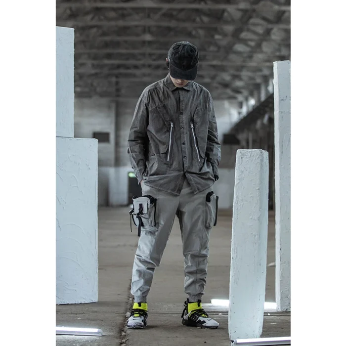 Enshadower detachable leg bag pants loose nylon techwear streetwear ninjawear 2