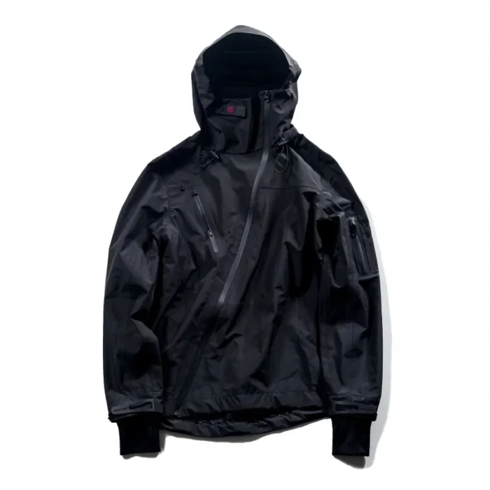 Hooded jacket windbreaker skew zipper waterproof techwear ninjawear darkwear EDR