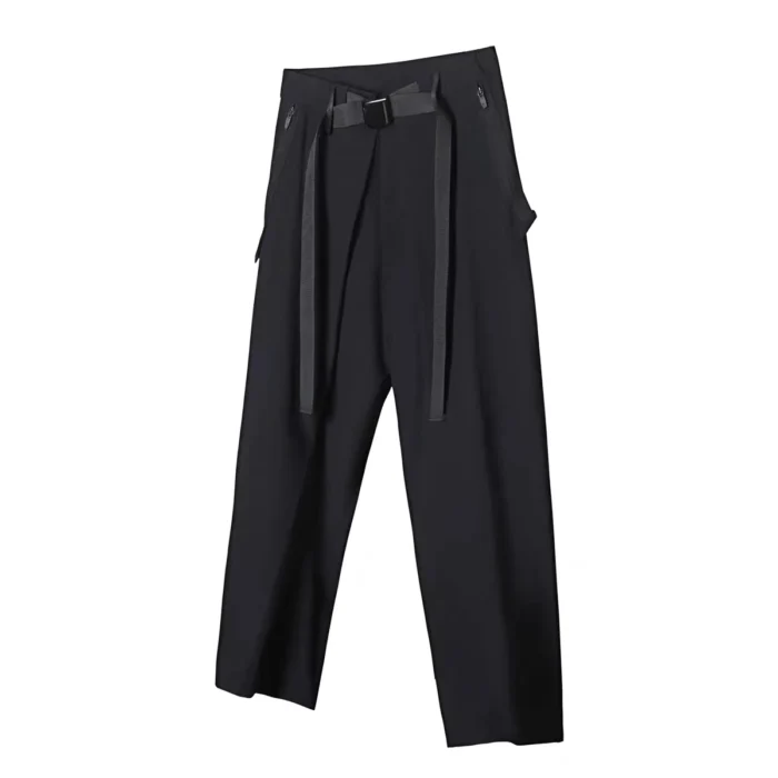 Nosucism 23aw Loose leaf pants integrated waist adjusment zipper closure pockets techwear aesthetic 4