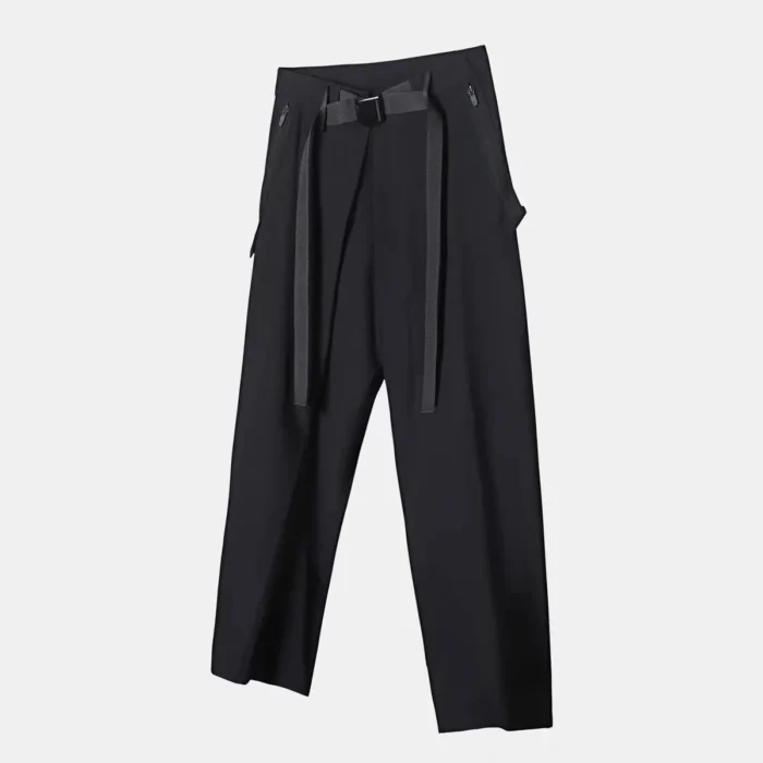 Nosucism 23aw Loose leaf pants integrated waist adjusment zipper closure pockets techwear aesthetic