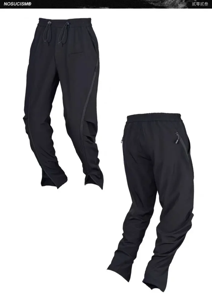 Nosucism 23aw Side zippered soft shell pants adjustable waist and shape dwr coating techwear gorpcore 6