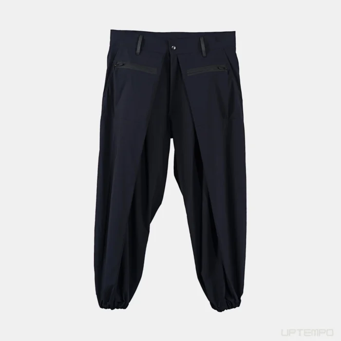 Nosucism 23ss Loose cut pleated trousers multishape pants adjustable cuff nylon material techwear japanese minimalist style 3