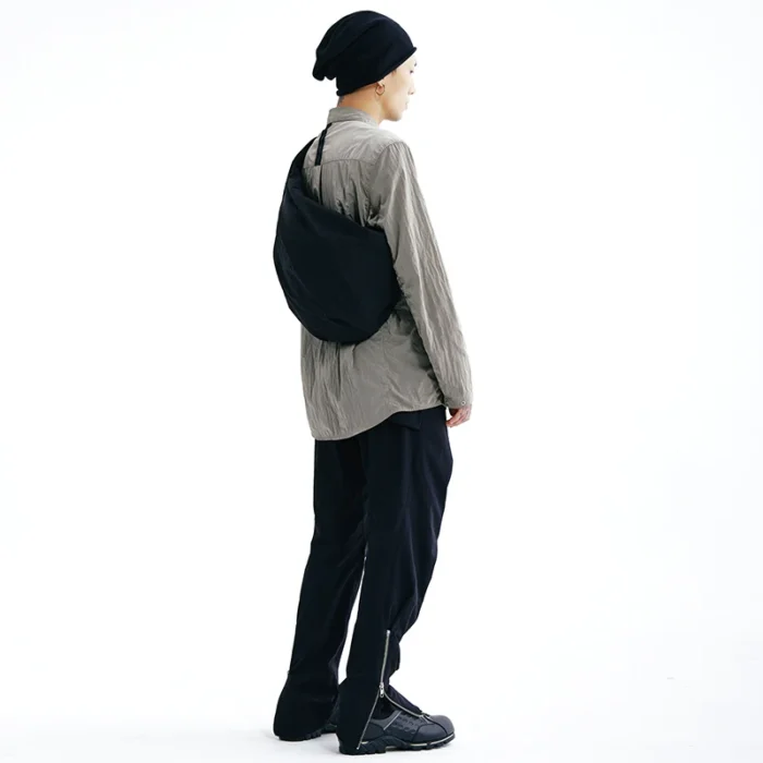 Nosucism IINTRM SSION 21aw Daoist messenger bag shoulder bag wrinkle effect nylon fabric techwear accessories japanese 2