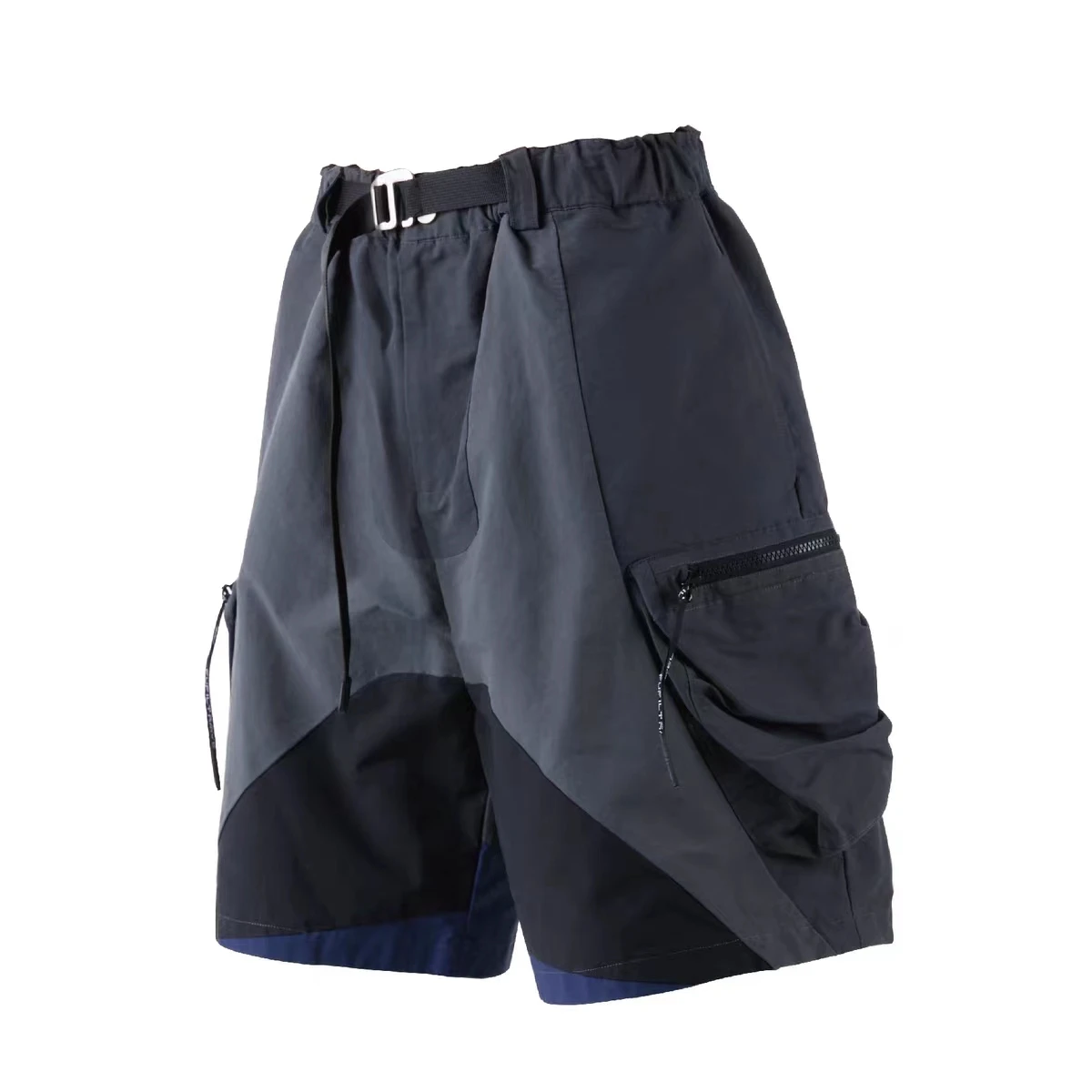 Pupil travel 23ss Color matching deconstructed shorts multiple pockets waist belt techwear aesthetic gorpcore 4