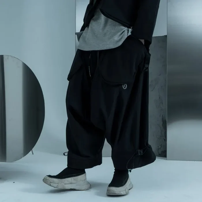 Pupil travel Drop crotch loose harem pants PT2074 techwear aesthetic dystopian streetwear 1