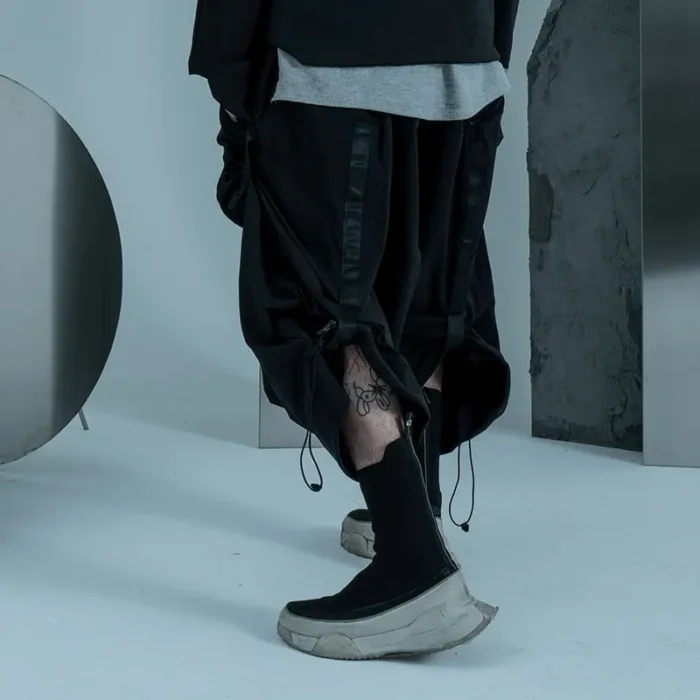 Pupil travel Drop crotch loose harem pants PT2074 techwear aesthetic dystopian streetwear 3