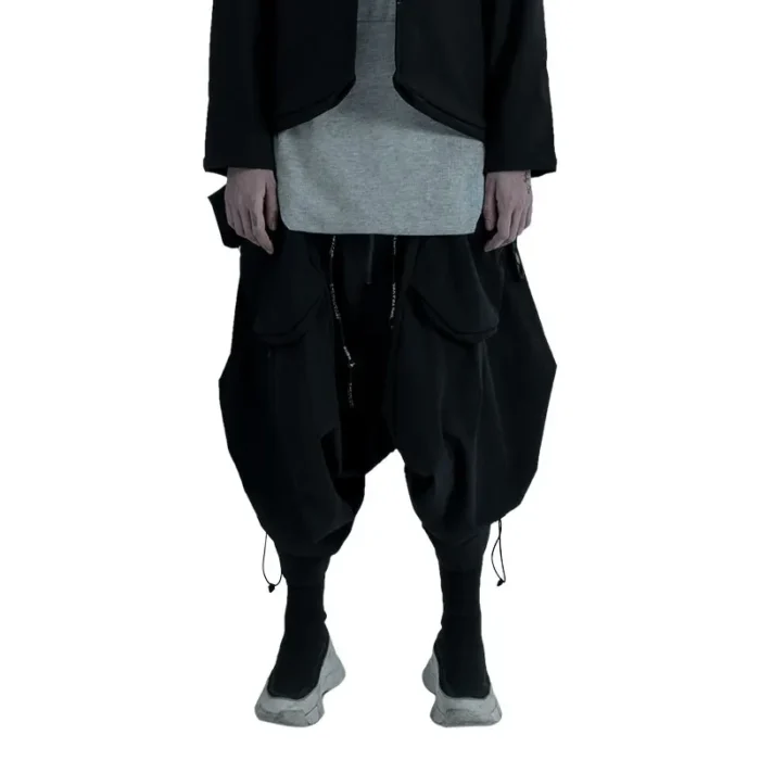 Pupil travel Drop crotch loose harem pants PT2074 techwear aesthetic dystopian streetwear 4