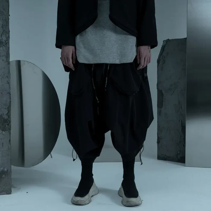 Pupil travel Drop crotch loose harem pants PT2074 techwear aesthetic dystopian streetwear