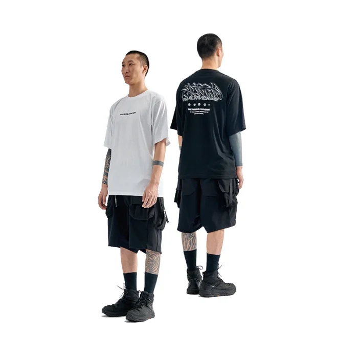 Pupil travel PT 2008 Functional Cargo Shorts Multiple 3d pockets adjustable waist techwear ninjawear streetwear japaneese 1