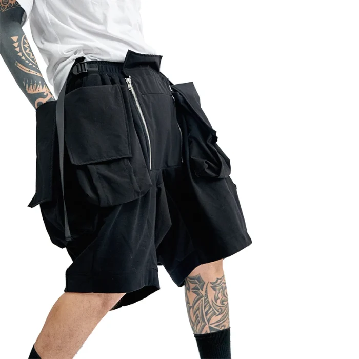 Pupil travel PT 2008 Functional Cargo Shorts Multiple 3d pockets adjustable waist techwear ninjawear streetwear japaneese