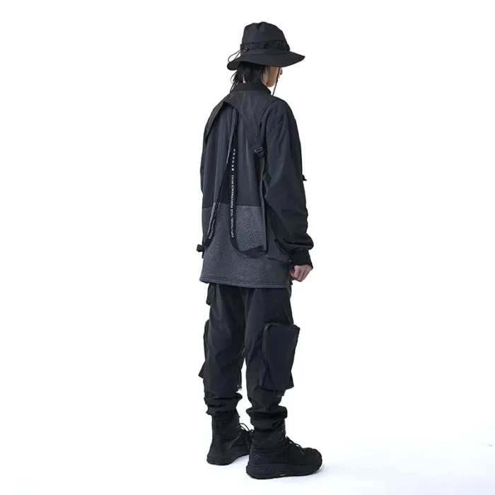 Pupil travel funtional sweater and vest set side reflective pockets techwear streetwear punk aesthetic futuristic 2