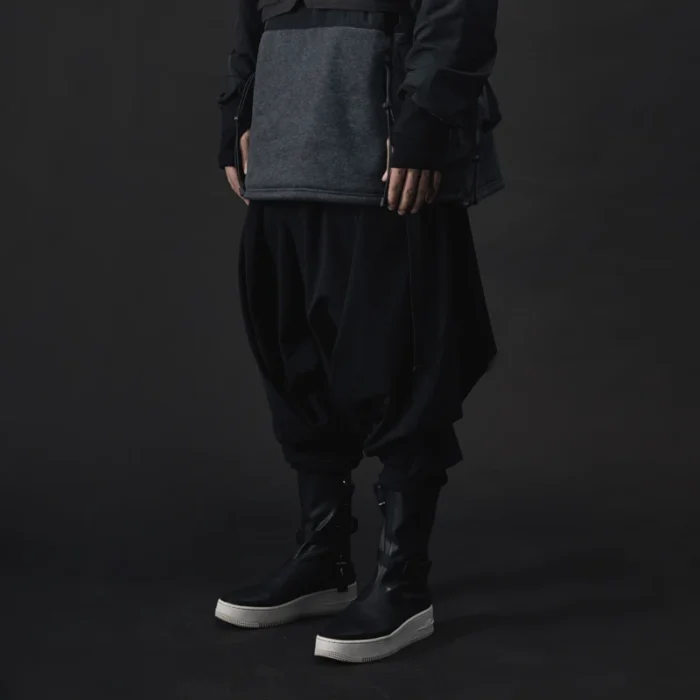 Pupil travel samurai harem pants transformable into shorts techwear streetwear japanese style futuristic