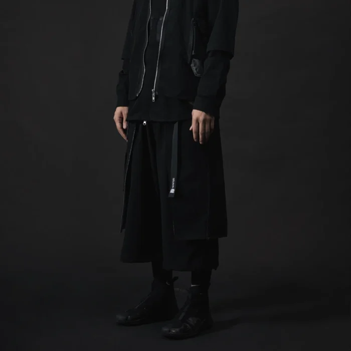 Pupil travel samurai pants ankle length double layered hidden molle techwear ninjawear streetwear